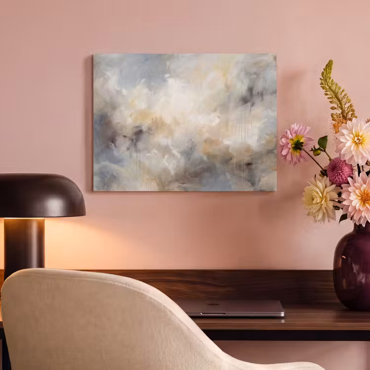 Abstract - Wolken - Sfeervol - Beige - Grijs PET vilt klein -sfeer3