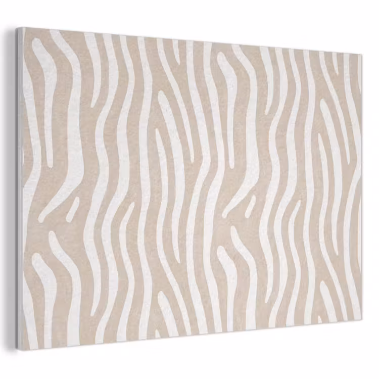 Abstract - Zebra - Beige PET vilt klein 837 -3d