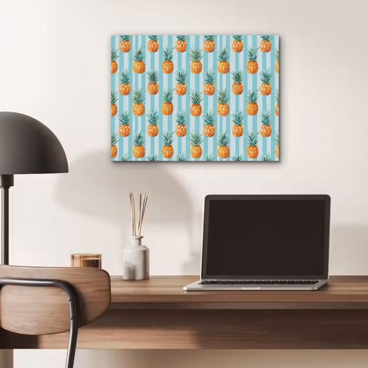 Ananas - Strepen - Groen PET vilt klein 837 -sfeer5
