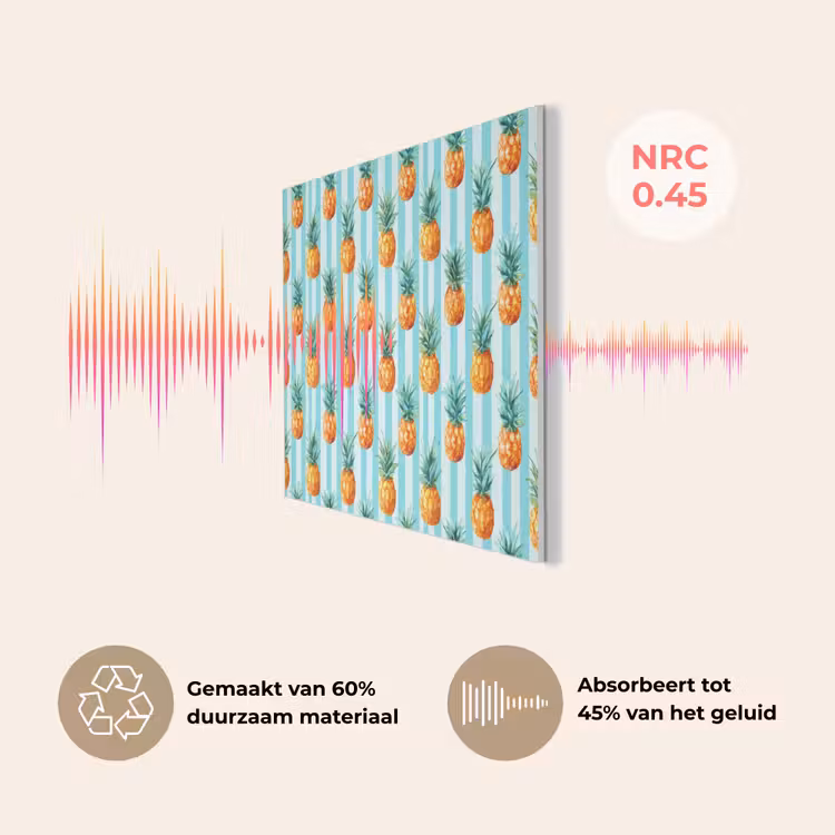 Ananas - Strepen - Groen PET vilt klein 837 -USP_NL
