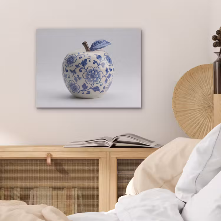 Appel - Blauw - Klassiek PET vilt klein -sfeer3