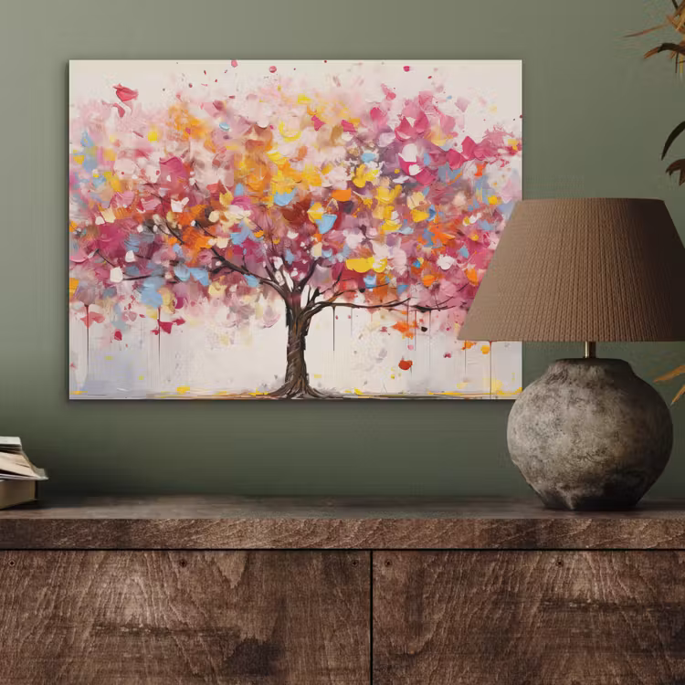Aquarel - Boom - Kunst - Abstract PET vilt klein -sfeer2