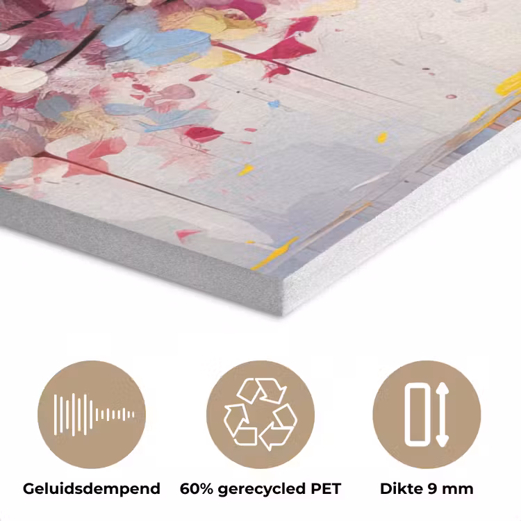 Aquarel - Boom - Kunst - Abstract PET vilt klein -closeup_NL
