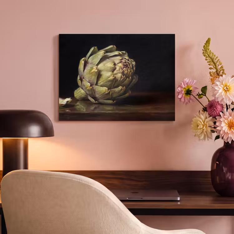 Akoestisch schilderij - Artichok - Eten - Klassiek - Artichok - Eten - Klassiek PET vilt klein
