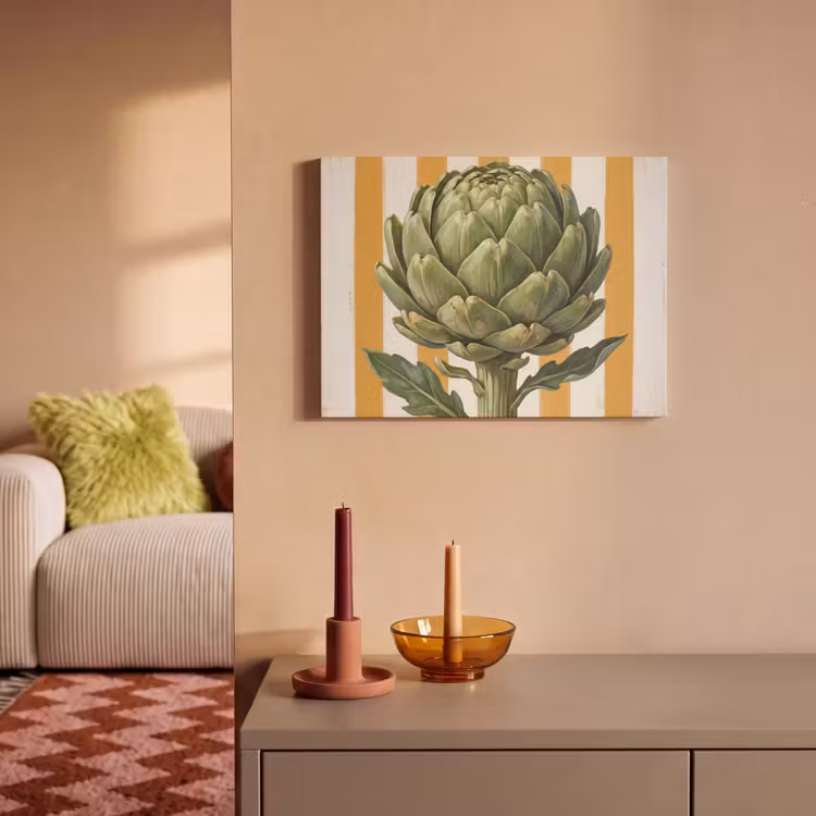 Akoestisch schilderij - Artisjok - Modern - Groente - Artisjok - Modern - Groente PET vilt klein