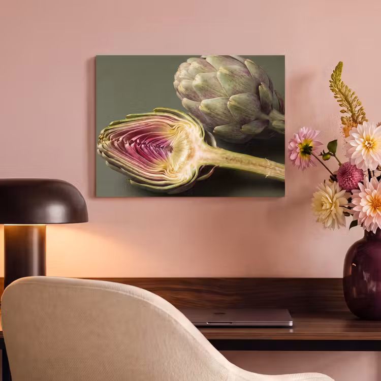 Akoestisch schilderij - Artisjok - Paars - Voedsel - Artisjok - Paars - Voedsel PET vilt klein