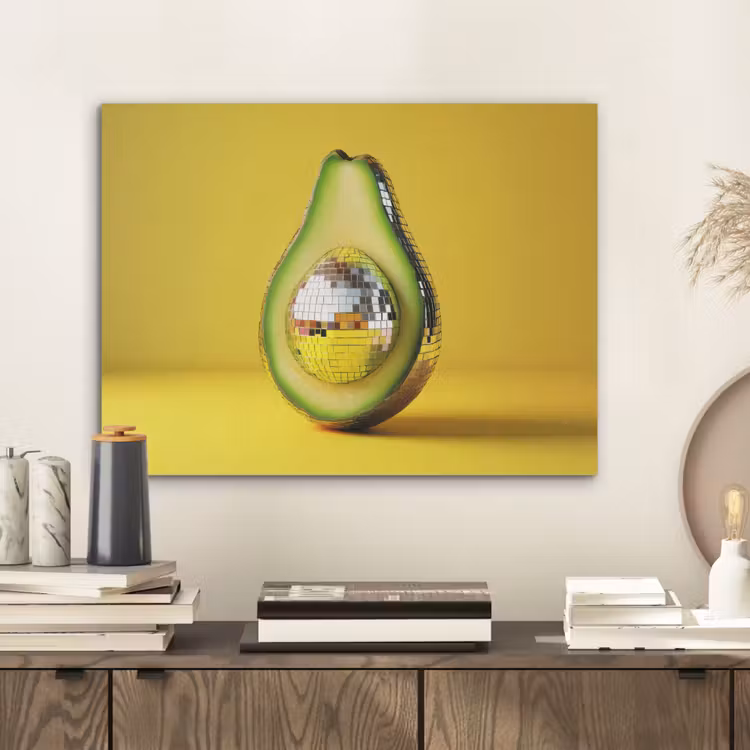 Avocado - Discobal - Geel - Glitter PET vilt klein -sfeer1
