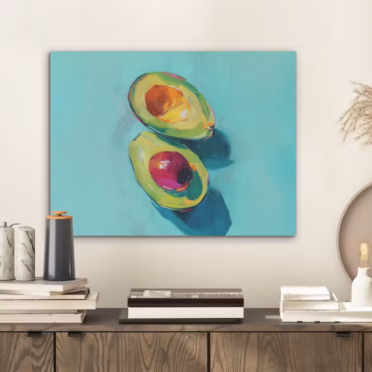 Avocado - Groen - Pit - Schaduw PET vilt klein -sfeer1