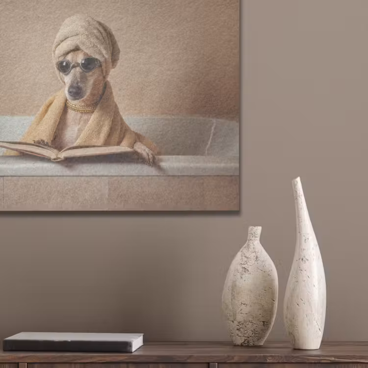 Bad - Hond - Boek - Zonnebril PET vilt klein -sfeer6_closeup