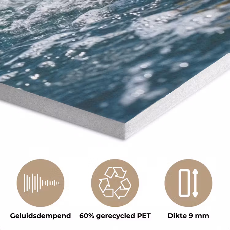 Badeend - Stoer - Golven PET vilt klein -closeup_NL