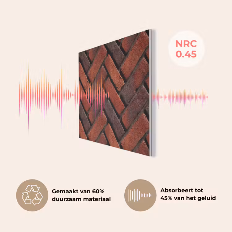 Bakstenen - Visgraat - Structuur - Roodbruin PET vilt klein 837 -USP_NL