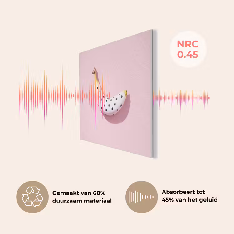 Banaan - Stippen - roze PET vilt klein -USP_NL