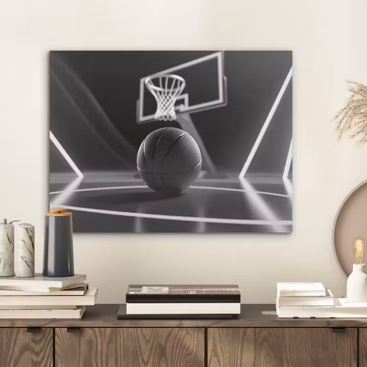 Basketbal - Basketbalveld - Lichtlijnen PET vilt klein -sfeer1