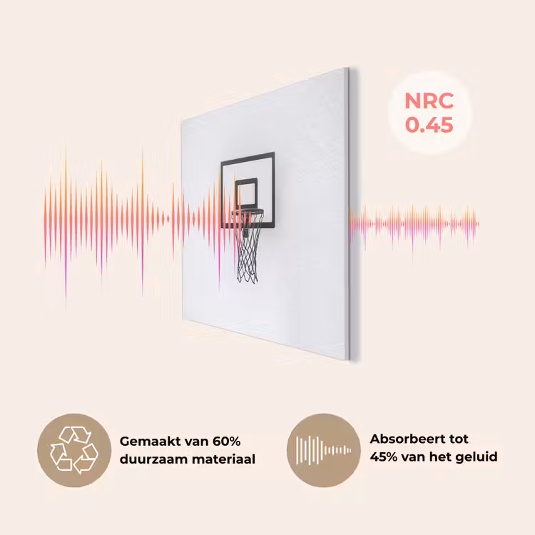 Basketbalbord - Minimalistisch - Zwart PET vilt klein -USP_NL