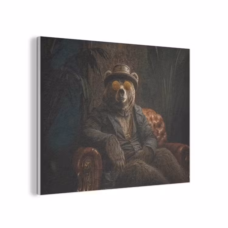 Beer - Bruin - Pak - Hoed PET vilt klein -3d