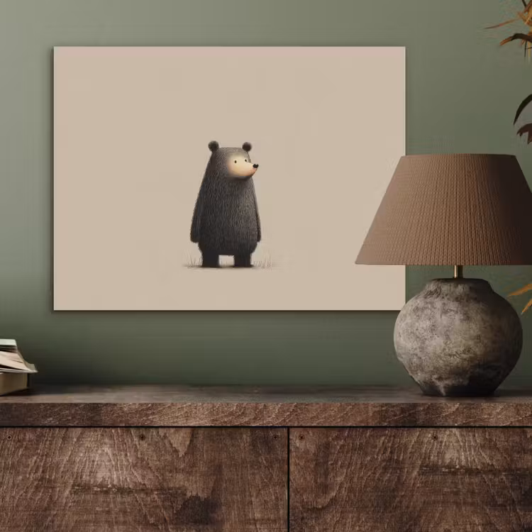 Beer - Donkerbruin - Minimalistisch PET vilt klein -sfeer2