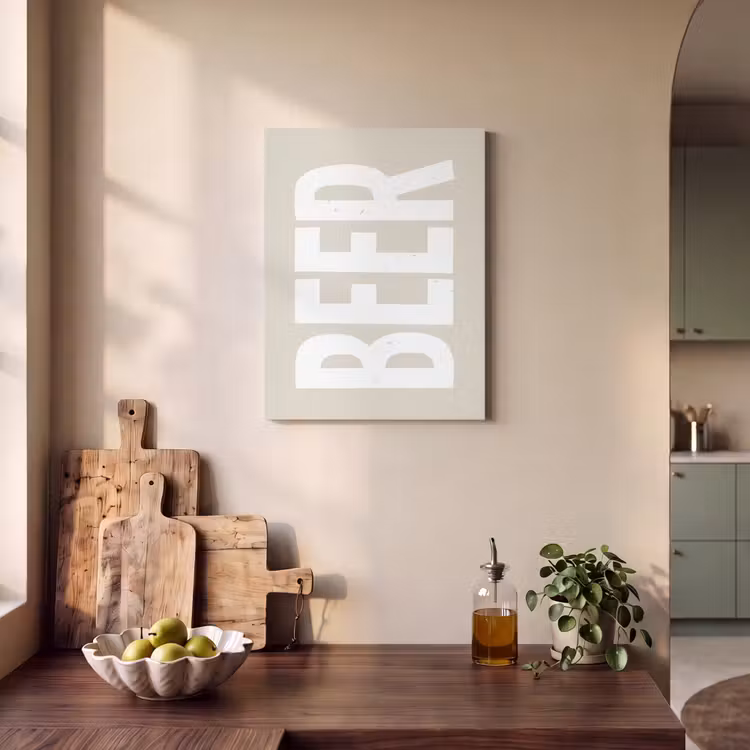 Beer - Japandi - Beige - Decoratie PET vilt klein -sfeer2