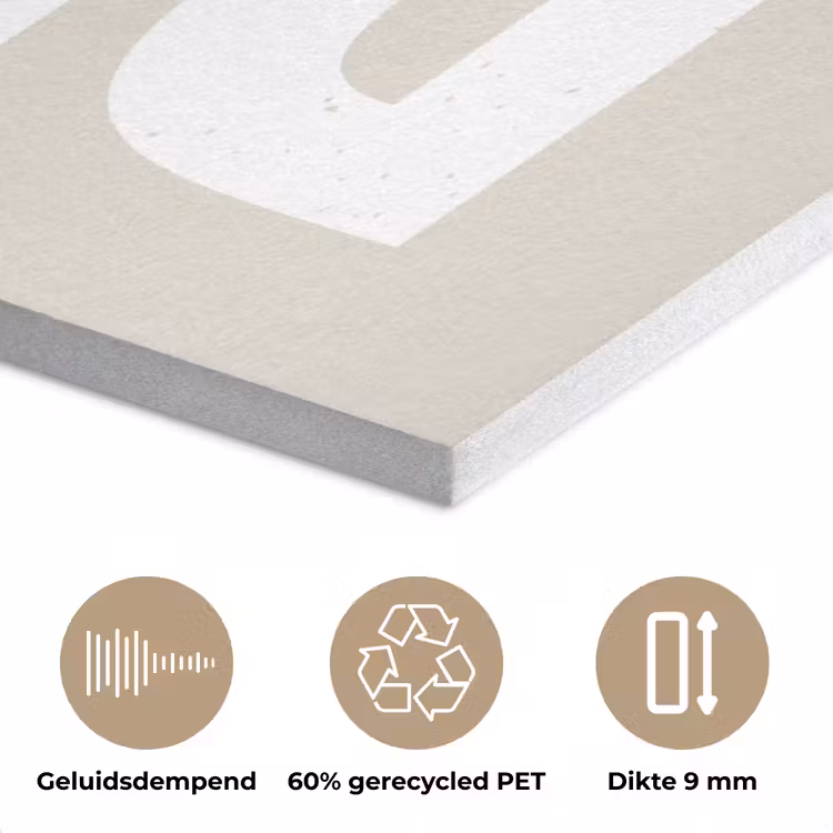 Beer - Japandi - Beige - Decoratie PET vilt klein -closeup_NL