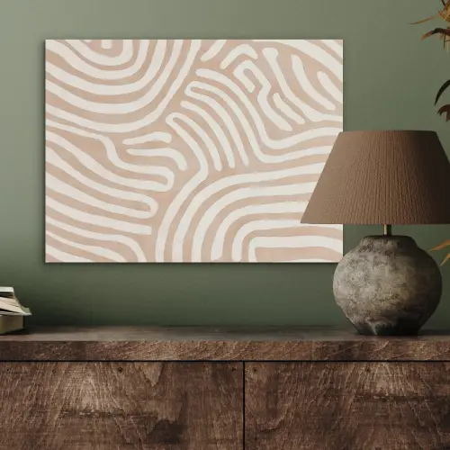 Beige - Aardspatroon PET vilt klein -sfeer2