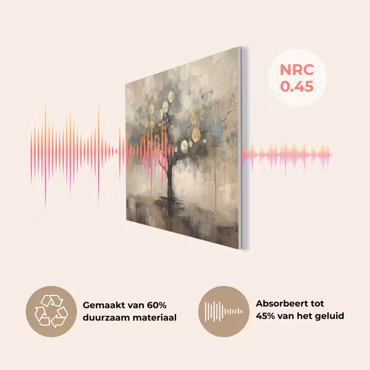Beige - Abstract - Boom - Goud PET vilt klein -USP_NL