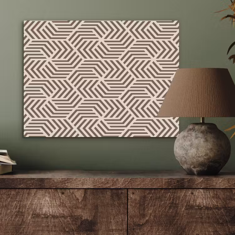 Beige - Bruin - Patroon - Strepen PET vilt klein 837 -sfeer2