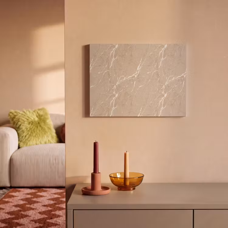 Beige - Marmer - Organisch - Wit PET vilt klein 837 -sfeer1