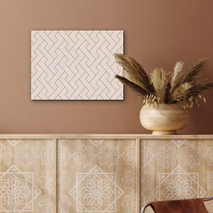 Beige - Zigzag - Patroon PET vilt klein 837 -sfeer4