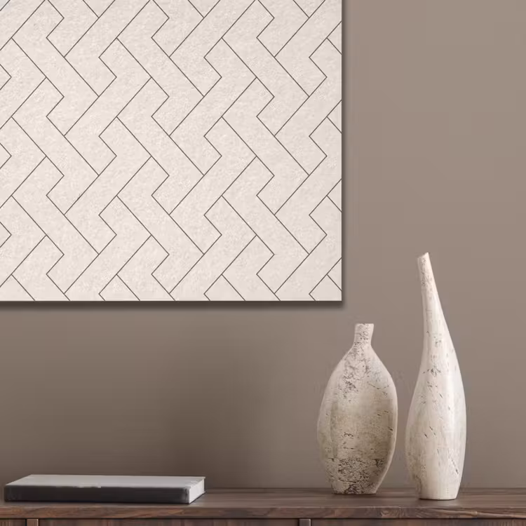 Beige - Zigzag - Patroon PET vilt klein 837 -sfeer6_closeup