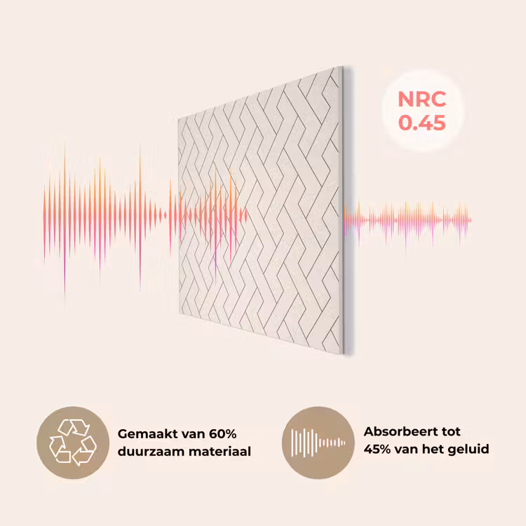 Beige - Zigzag - Patroon PET vilt klein 837 -USP_NL