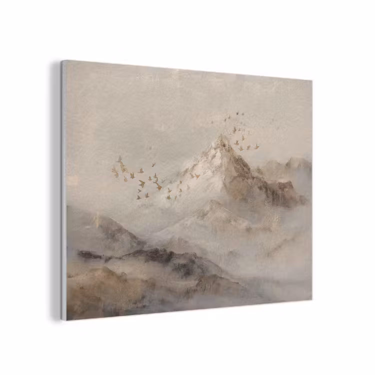 Berglandschap - Mist  - Penseelstreken PET vilt klein -3d
