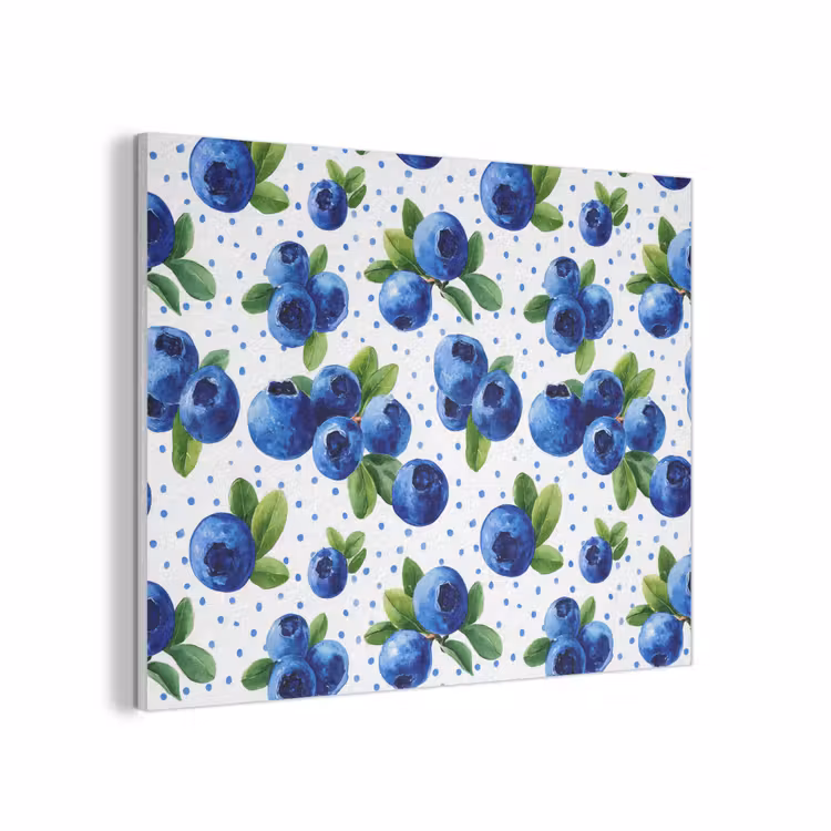 Bessen - Patroon - Blauw PET vilt klein 837 -3d
