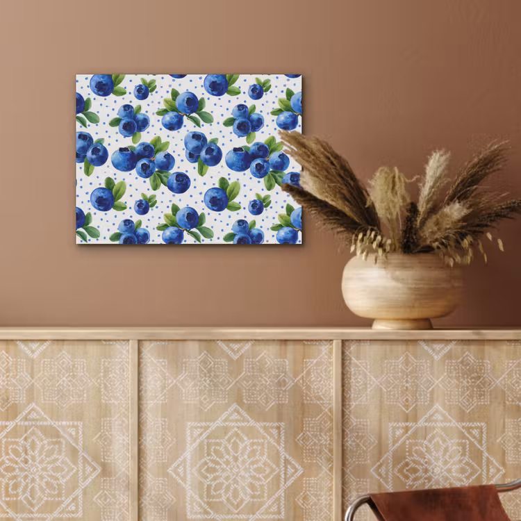 Bessen - Patroon - Blauw PET vilt klein 837 -sfeer4