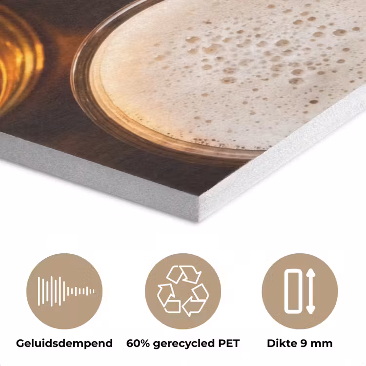 Bier - Glazen - Schuim - Hout - Drank PET vilt klein -closeup_NL