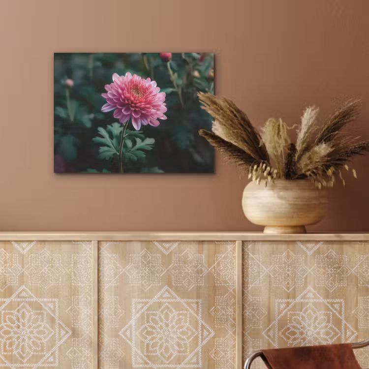Blad - Chrysant - Roze - Schaduw PET vilt klein -sfeer4