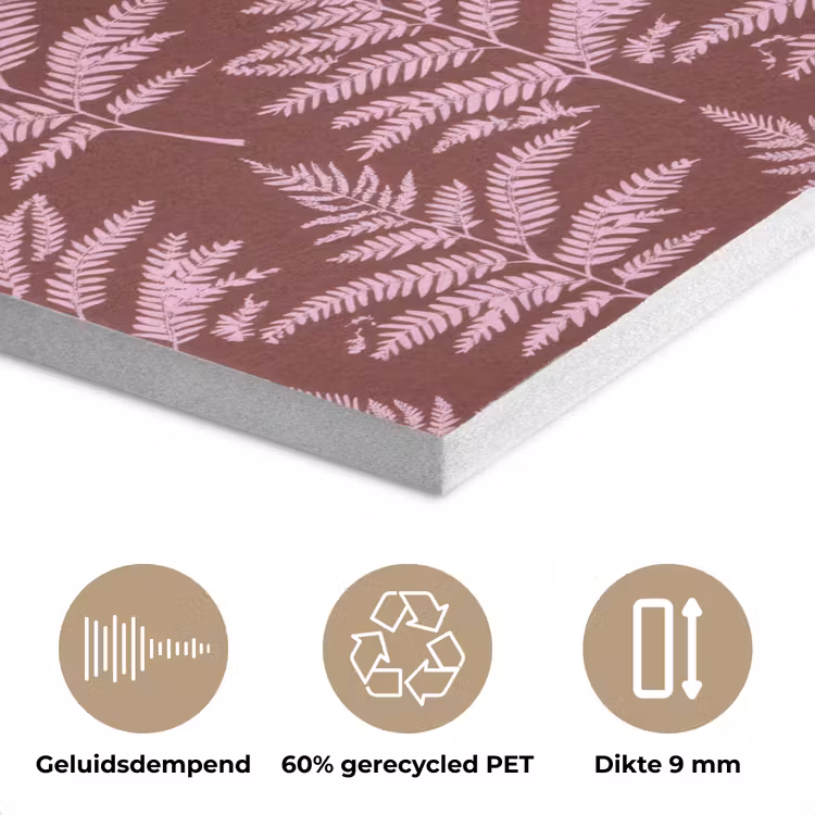 Blad - Patroon - Paars PET vilt klein 837 -closeup_NL