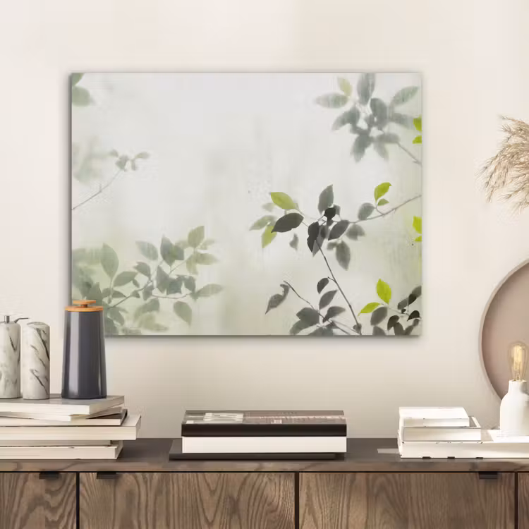 Blad - Schaduw - Natuur - Abstract - Groen PET vilt klein -sfeer1