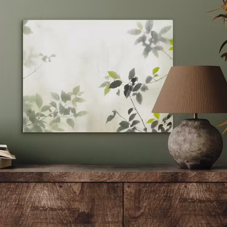 Blad - Schaduw - Natuur - Abstract - Groen PET vilt klein -sfeer2