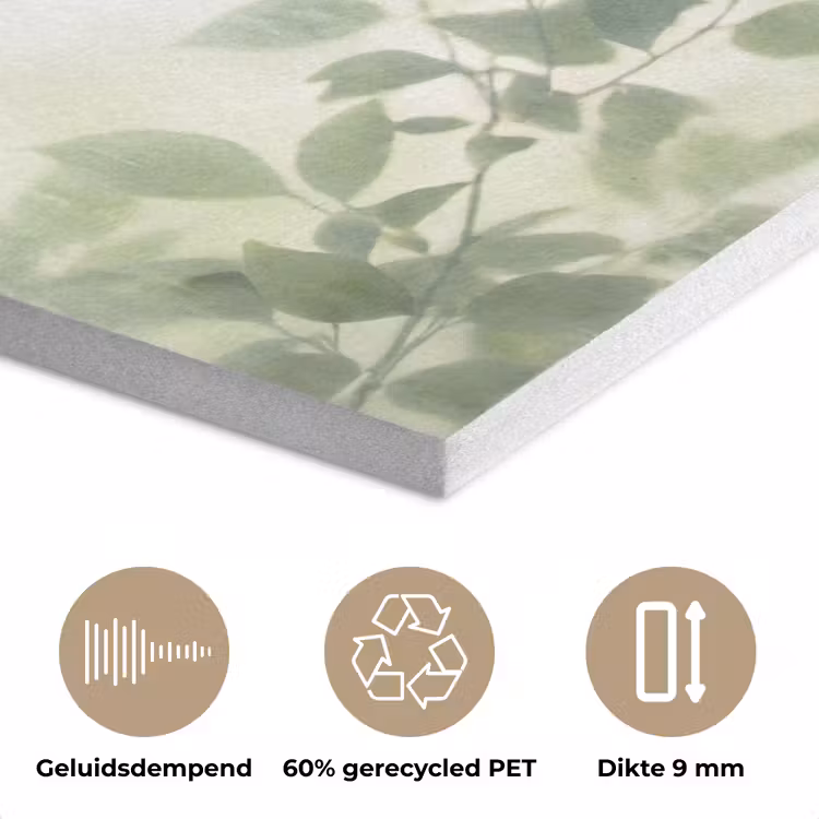 Blad - Schaduw - Natuur - Abstract - Groen PET vilt klein -closeup_NL