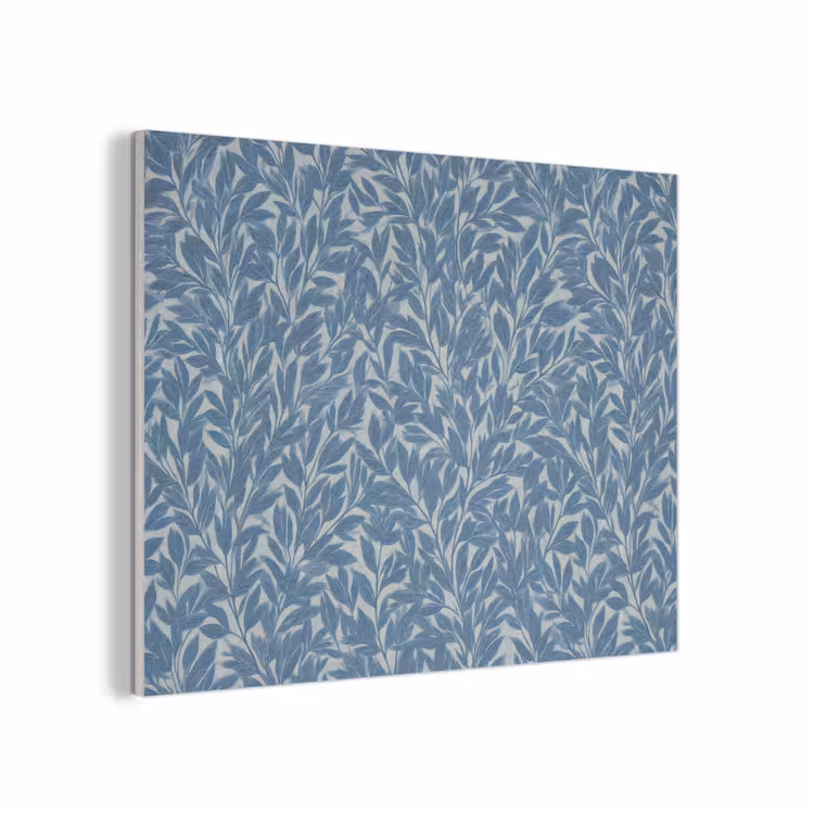 Bladeren - Klassiek - Patroon - Donkerblauw - Vintage PET vilt klein 837 -3d