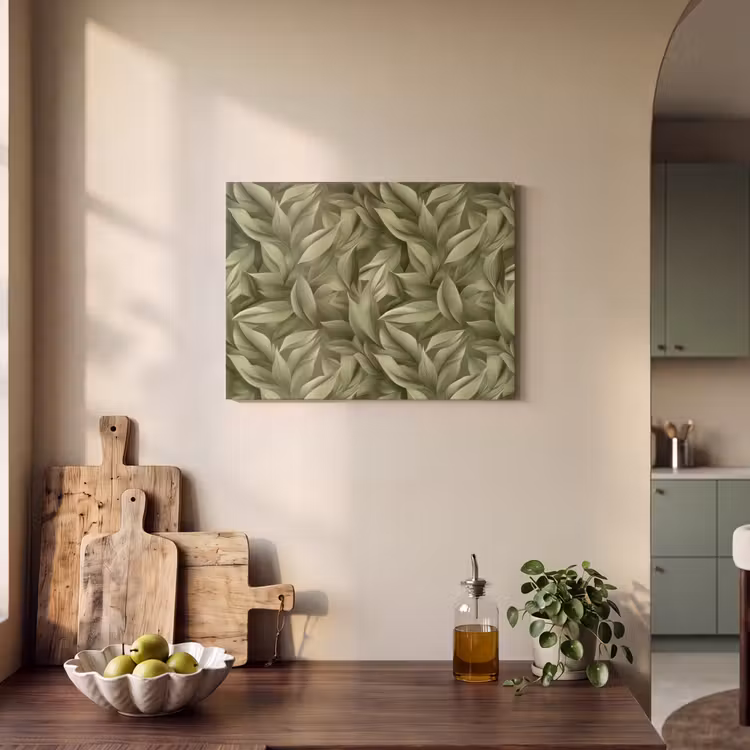 Bladeren - Modern - Groen PET vilt klein 837 -sfeer2