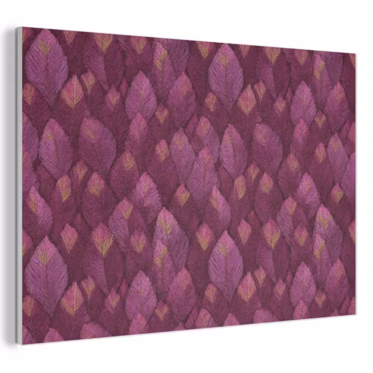 Bladeren - Patroon - Burgundy PET vilt klein 837 -3d