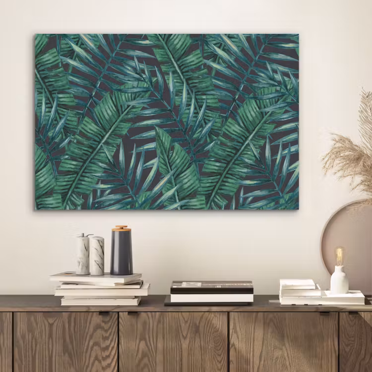 Bladeren - Tropical - Jungle PET vilt middel -sfeer1