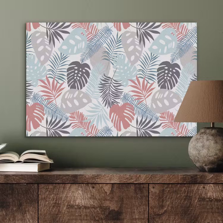 Bladeren - Tropical - Pastel - Jungle PET vilt middel -sfeer2