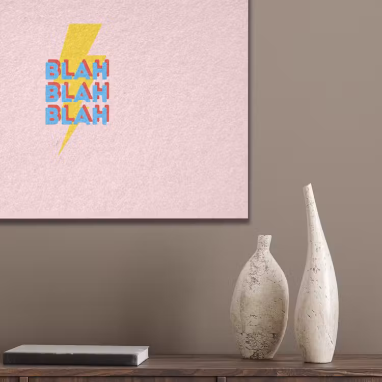 Blah - Bliksem - Roze PET vilt klein -sfeer6_closeup