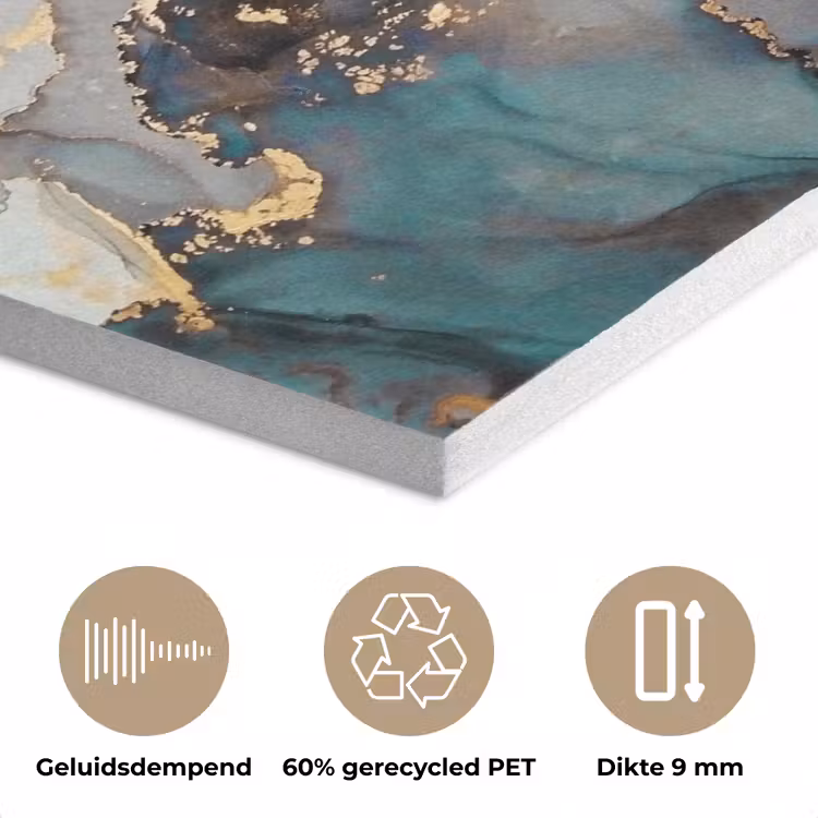 Blauw - Marmer - Goud PET vilt klein -closeup_NL