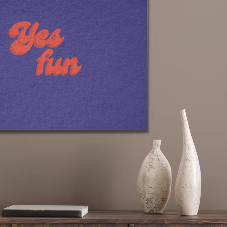 Blauw - Rood - Yes fun - 3D PET vilt klein -sfeer6_closeup