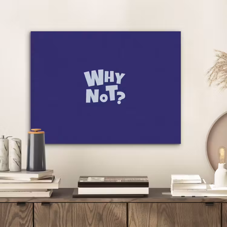 Blauw - Why not - Minimalistisch PET vilt klein -sfeer1