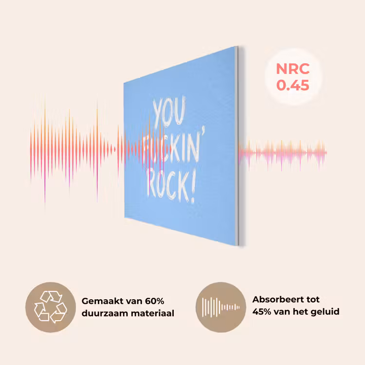 Blauw - Wit - You fuckin rock PET vilt klein -USP_NL