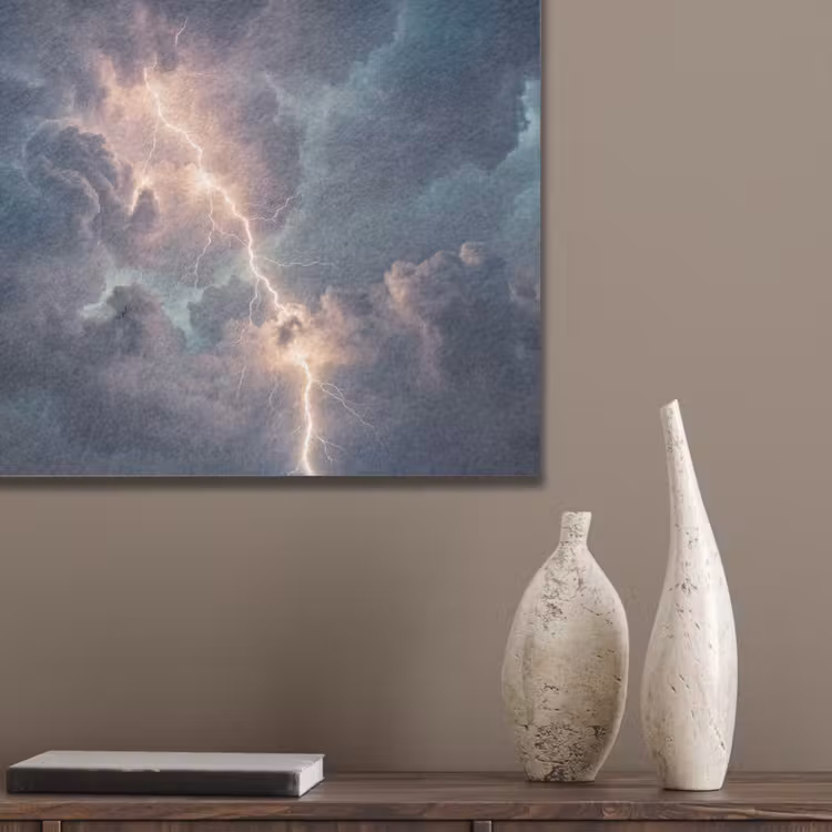Bliksem - Storm - Natuur - Donker PET vilt klein -sfeer6_closeup