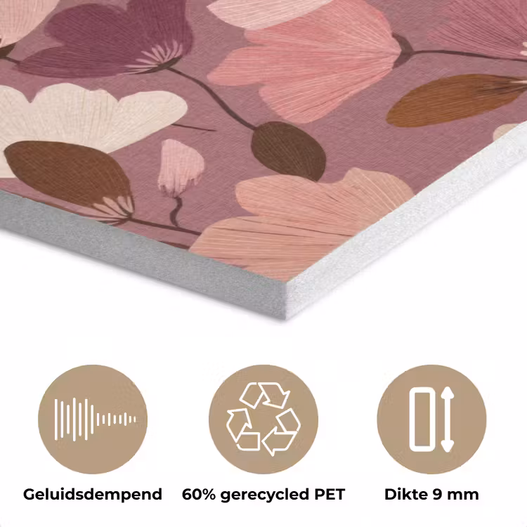 Bloem - Patroon - Roze PET vilt klein 837 -closeup_NL